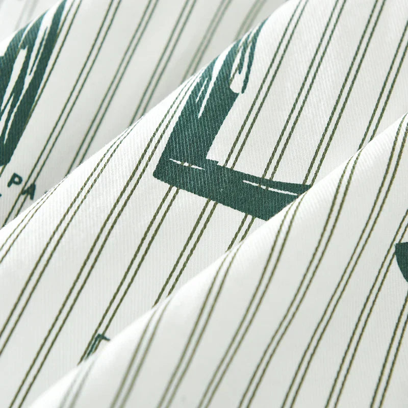 Herre Skjorter Stribet Afslappet Bomuld