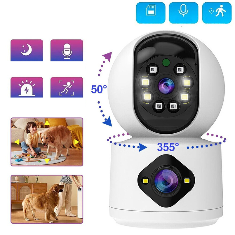 Smart 4MP-kamera med dobbelt linse