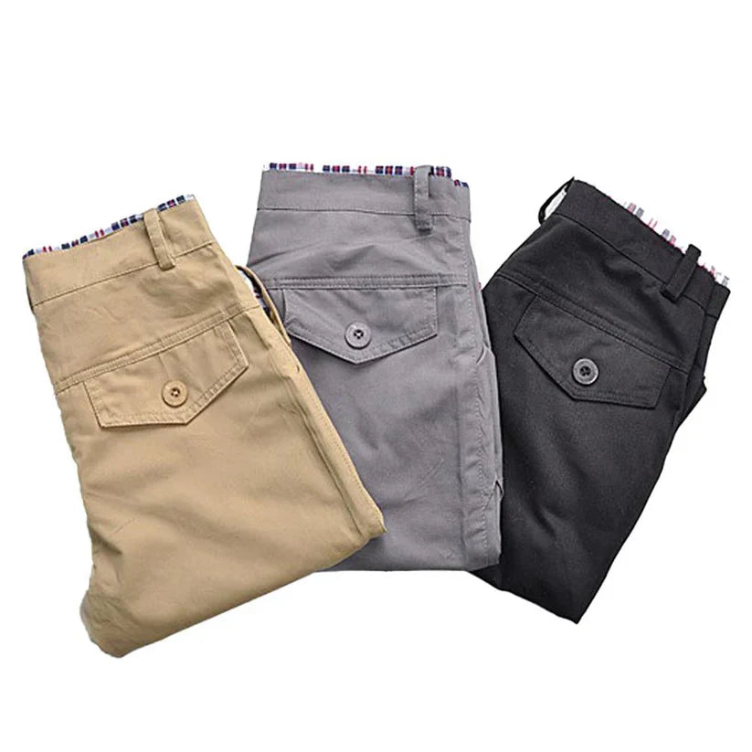 Herre Cargo Shorts Praktisk Design 100% Bomuld-4
