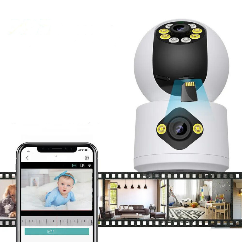 Smart 4MP-kamera med dobbelt linse