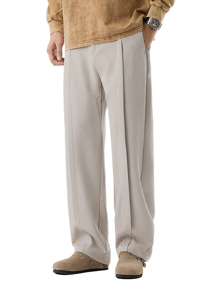 Damer Lige Snit Plisserede Bukser 0