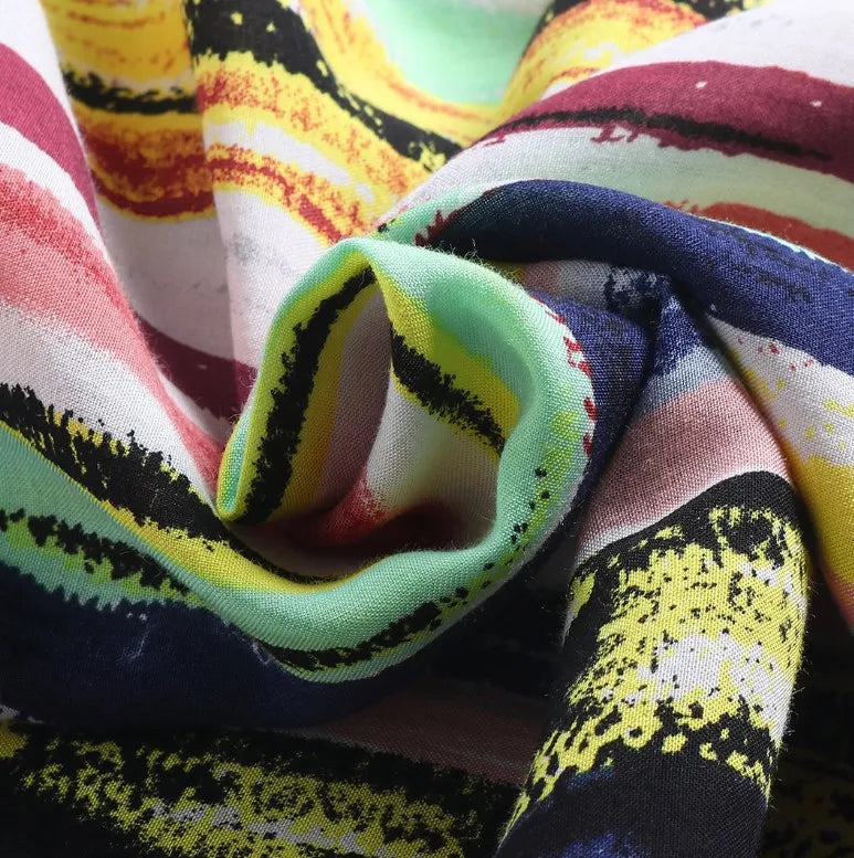 Farverig Kortærmet Skjorte Herre Casual 6