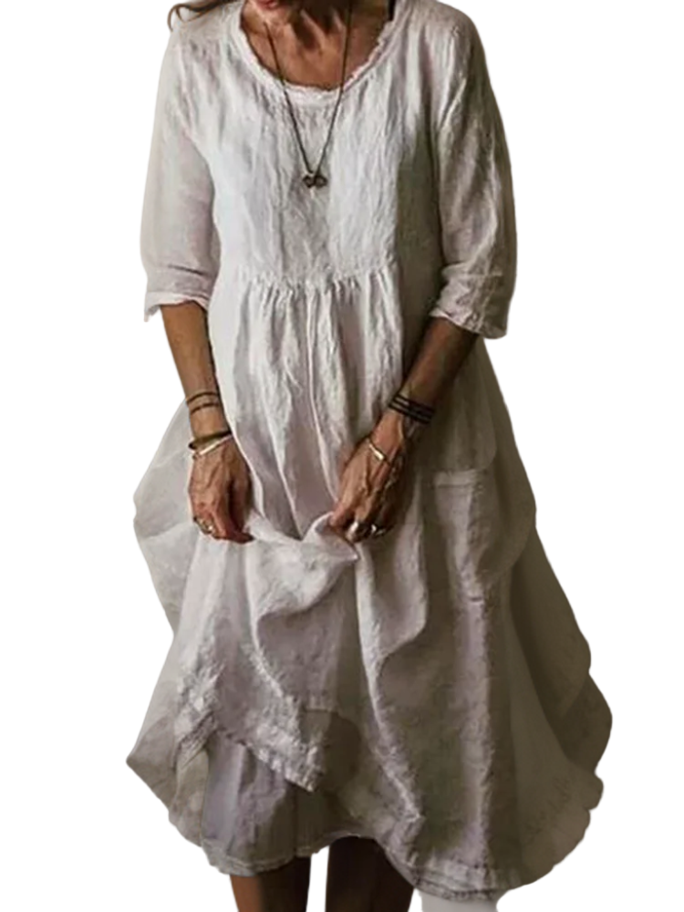 Festkjoler Damer Flatterende Silhuet Blødt Og Åndbart Stof 0