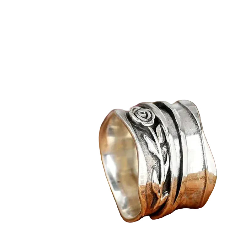 Håndlavet Sølv Ring med Blomstermotiv Romantisk Design 0