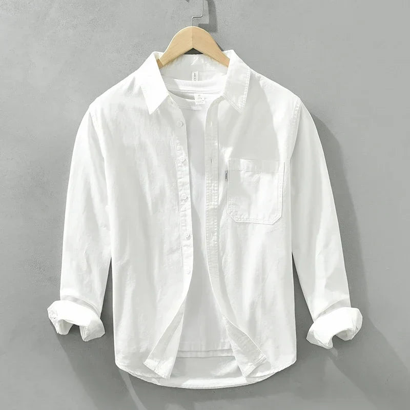 Variant image for Herre Kortærmet Skjorte Bomuldsløs Design Komfortabel Casual-19