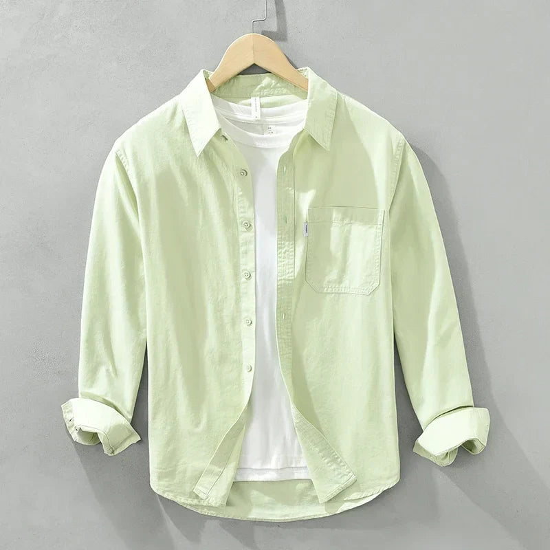 Herre Kortærmet Skjorte Bomuldsløs Design Komfortabel Casual 3