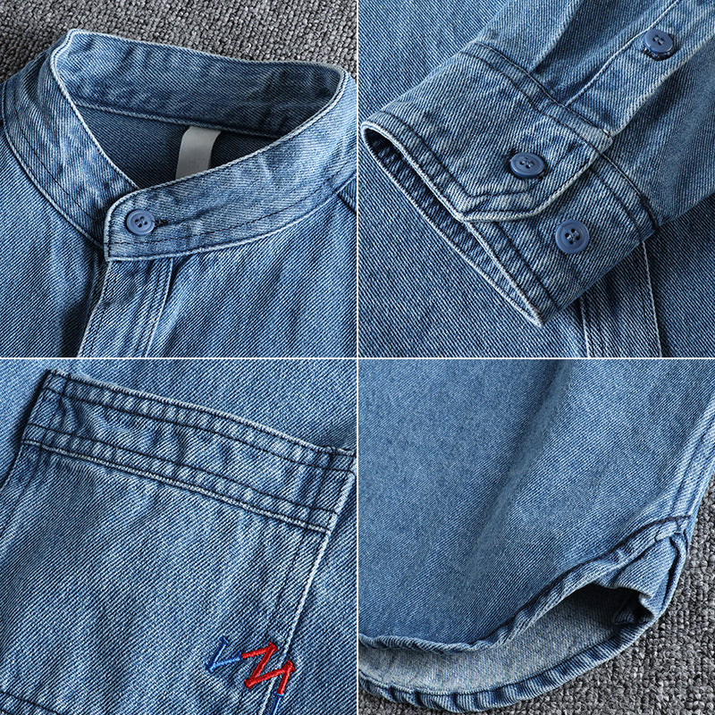 Herre Denim Skjorte Vasket 3