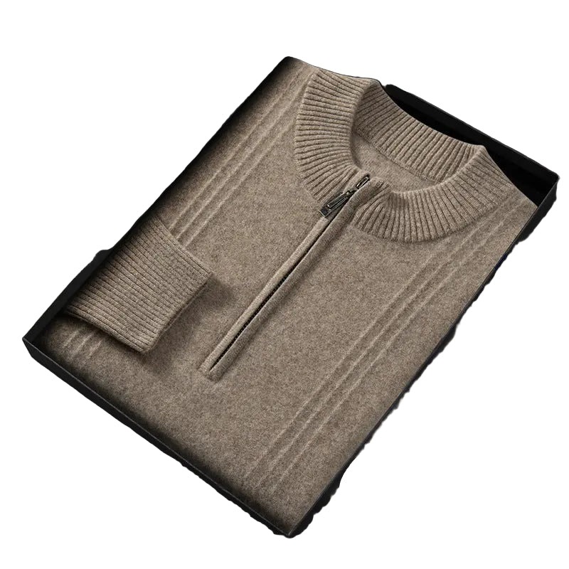 Herre Halv Lynlås Cardigan Casual 0