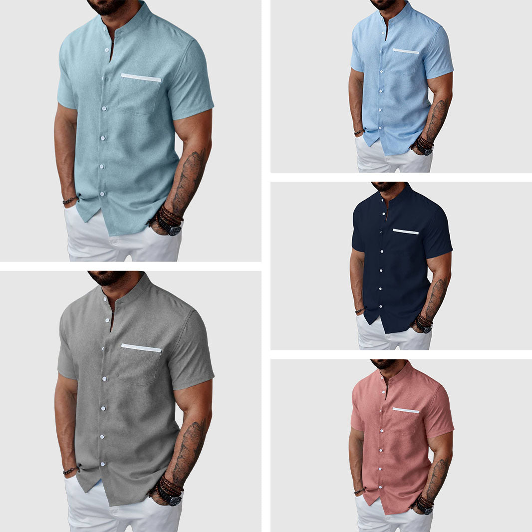 Herre Henley Skjorte til Sommerbrug 5