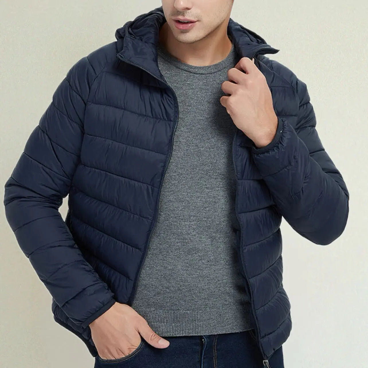 Herre Klassisk Jakke Sofistikeret Stil 2