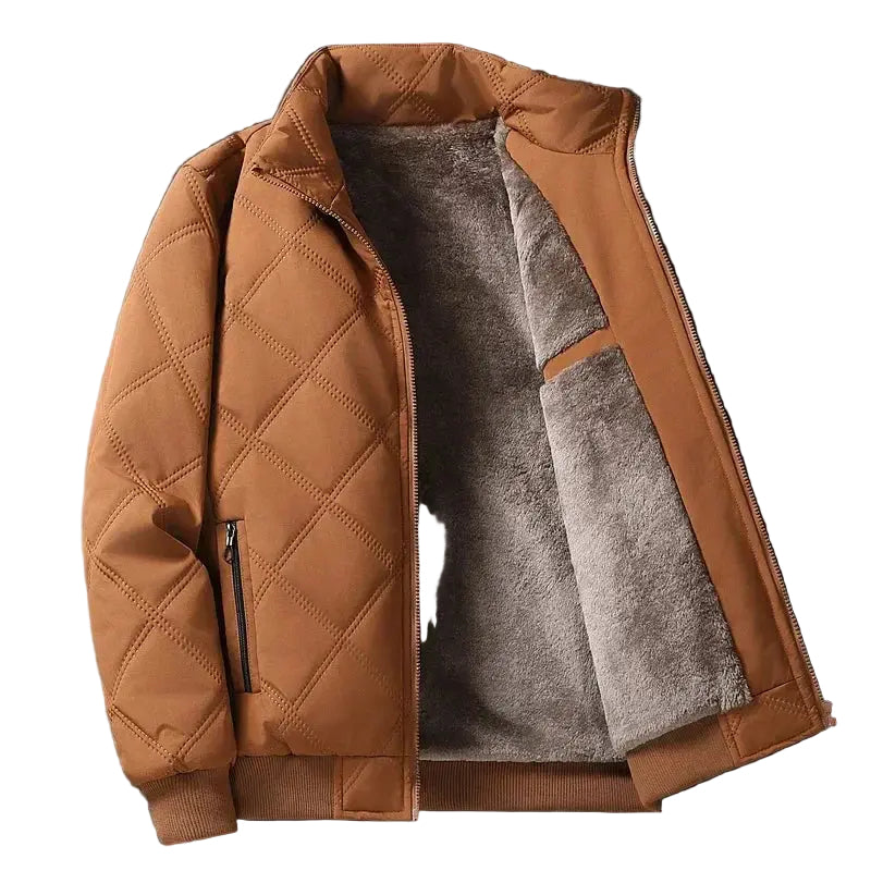 Herre Læderjakke Tidløs Stil med Komfortpasform 0