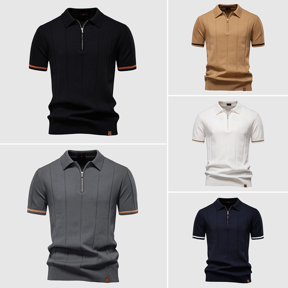 Herre Poloshirt med Lynlåskrage 5