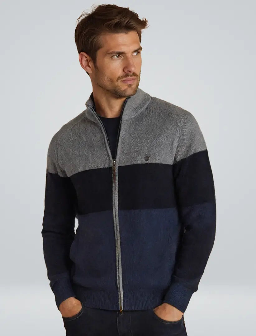 Herre Pullover Patchwork Design Modern 1