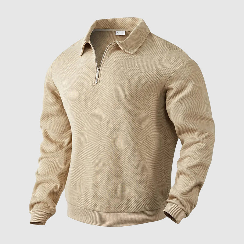 Herre Pullover Urban Polo Sweater Med Lynlåskrave 2