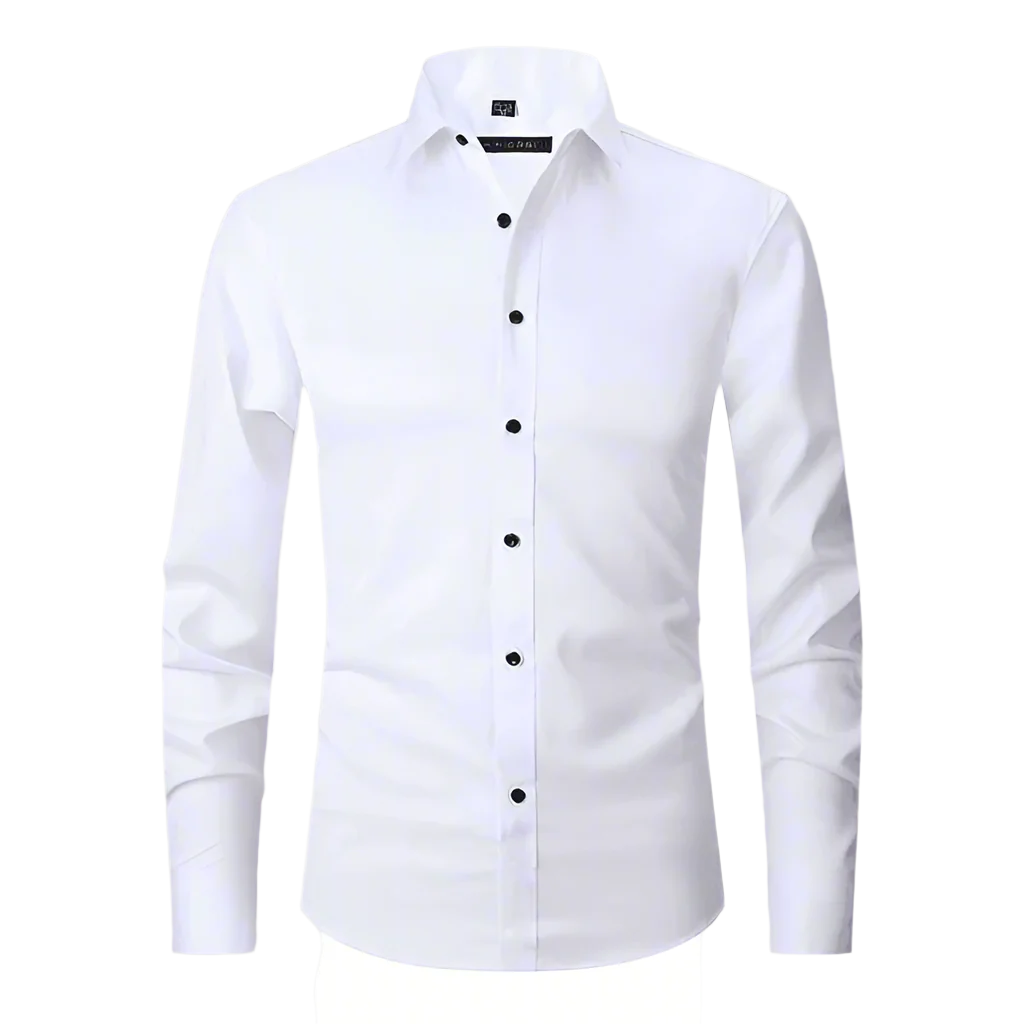 Herre Skjorter Smart Casual Slim Fit Stretchbart Åndbart Stof 3