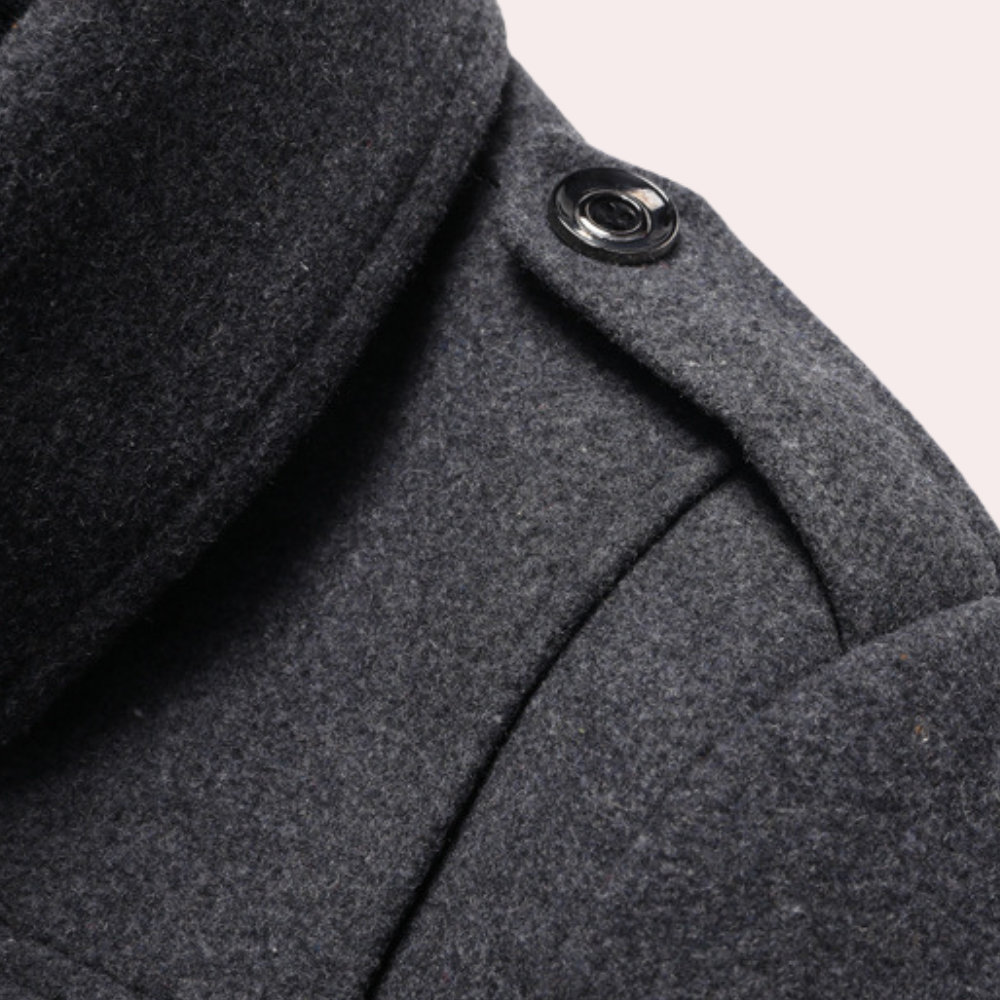 Herre Vinterjakke To-delt Tweed Komfortabel Design 1