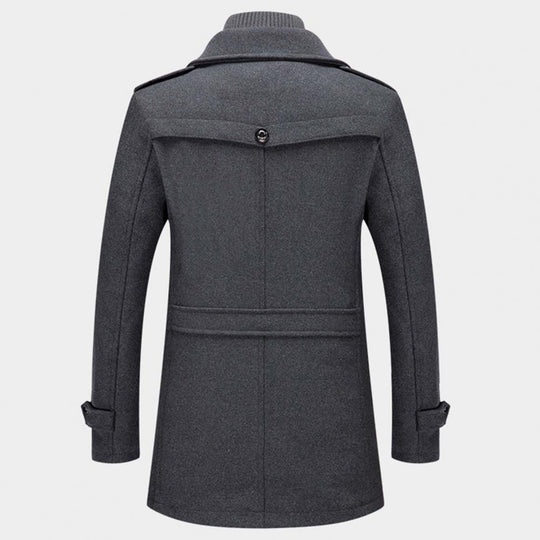 Herre Vinterjakke To-delt Tweed Komfortabel Design 7