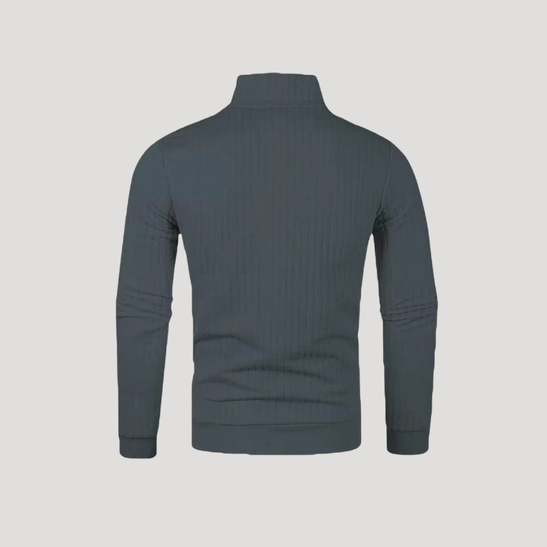 Herren Strik Jumper med Ribbet Struktur 7