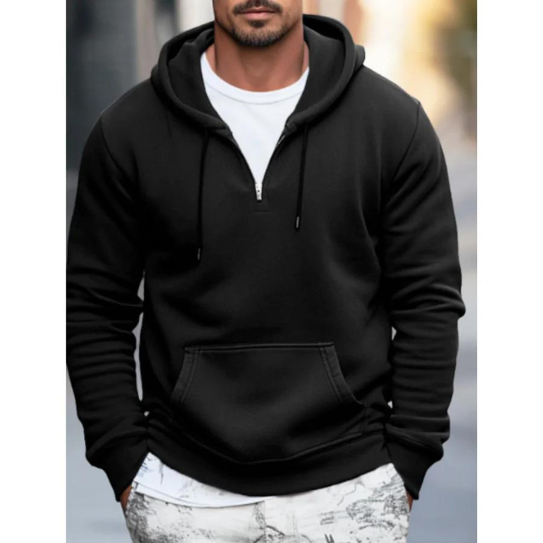 Herrer Hoodie med Kænguru Lomme Casual Stil 1