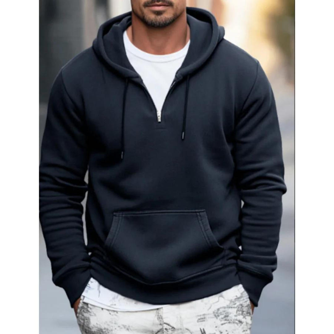 Herrer Hoodie med Kænguru Lomme Casual Stil 2