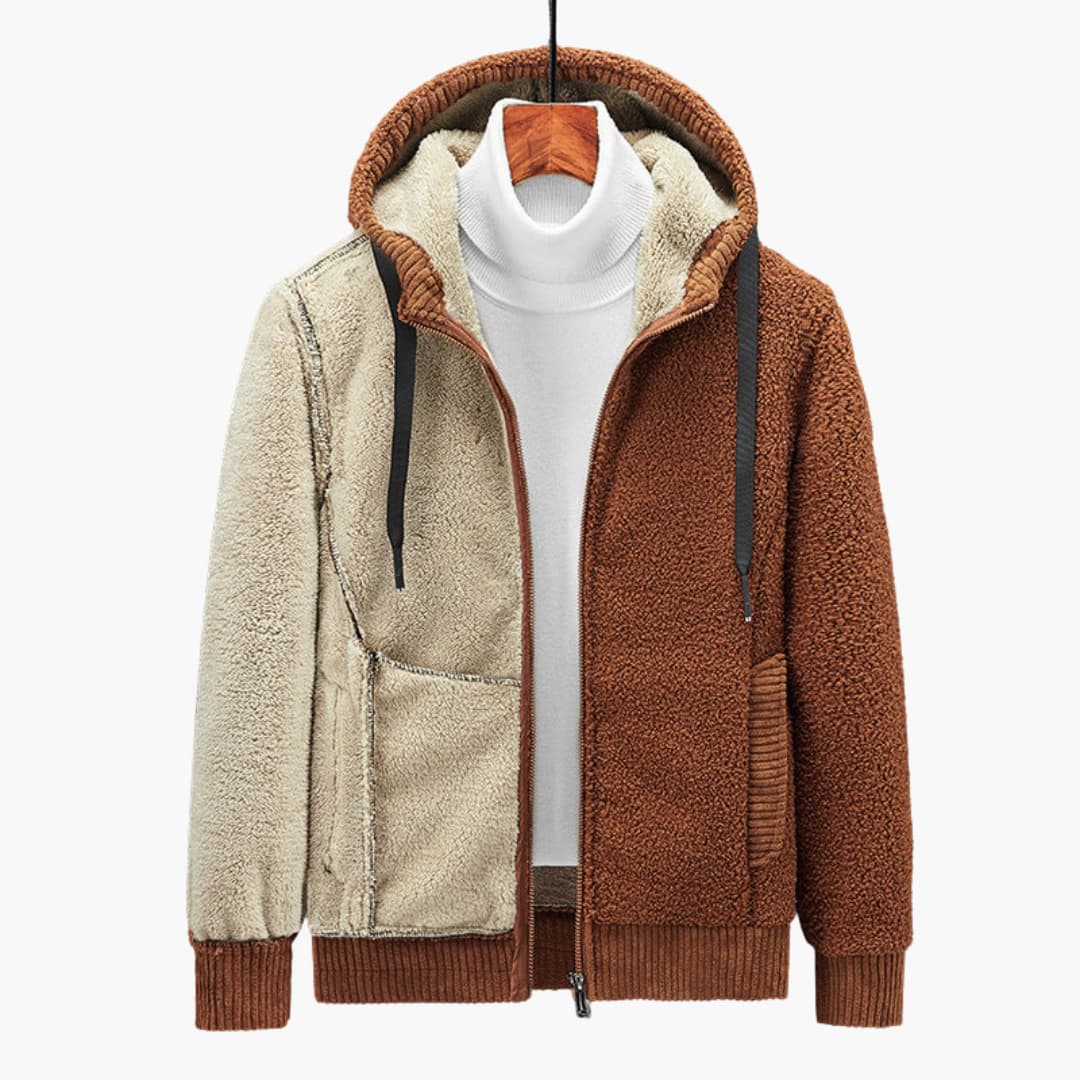 Herrer Hoodie med Lynlås og Foret Hætte 2