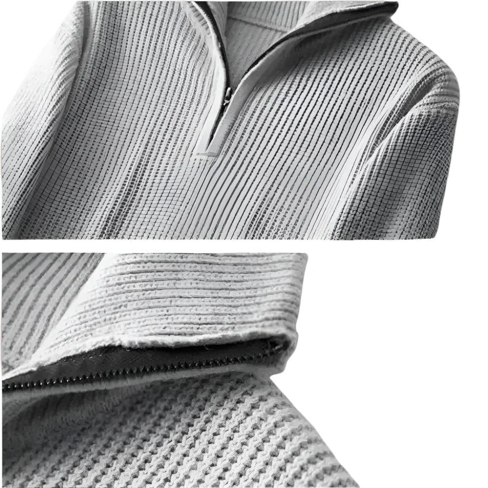 Herrer Merino Uld Jumper med Kvart Lynlås 4
