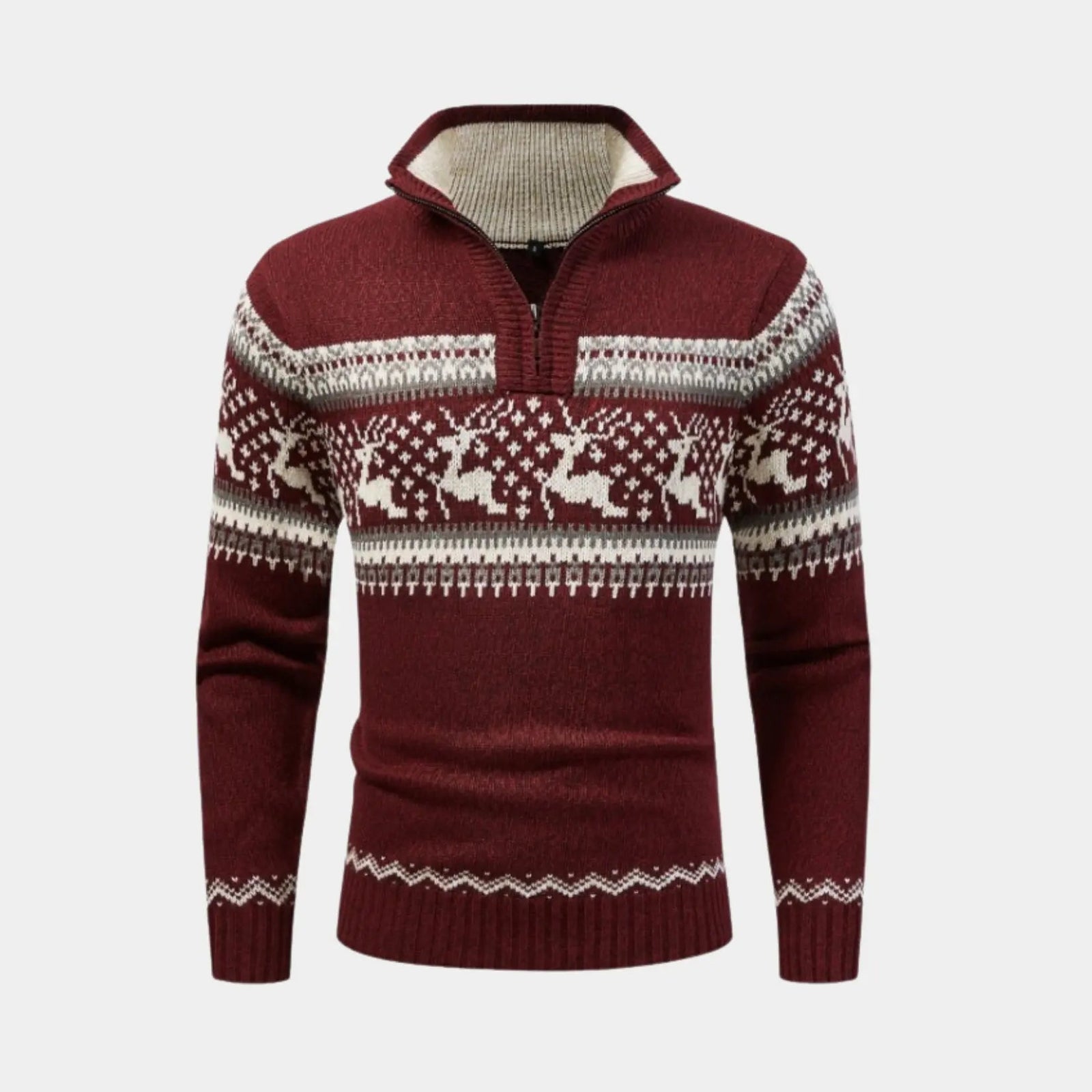 Herreskjorte Zip-up Med Skandinavisk Design til Mænd 3