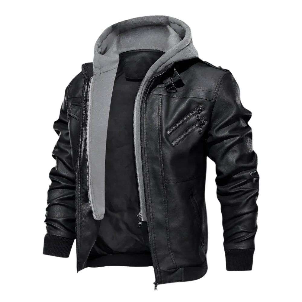 Herre Jakke Slank Polyester Efterårsjakke Elegant Design-1