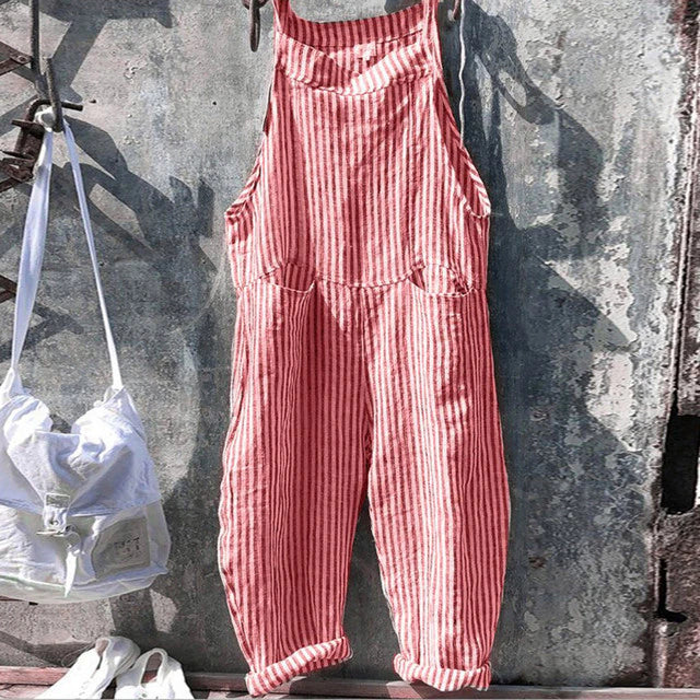 Kvinders Baggy Jumpsuit Løs Pasform Blødt Stof 1