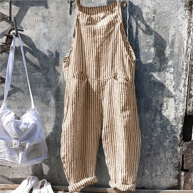 Kvinders Baggy Jumpsuit Løs Pasform Blødt Stof 4