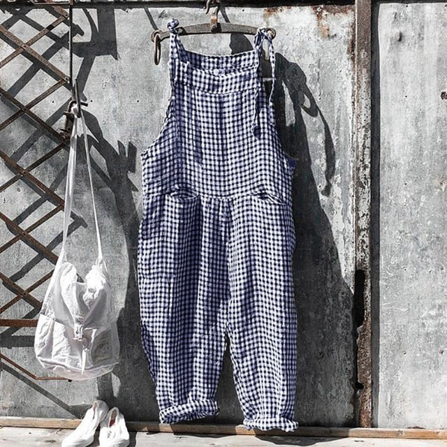 Kvinders Baggy Jumpsuit Løs Pasform Blødt Stof 5