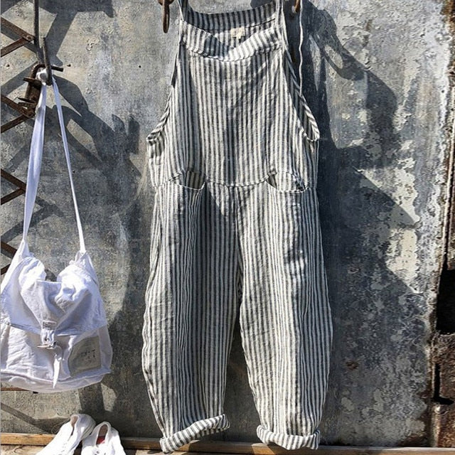 Kvinders Baggy Jumpsuit Løs Pasform Blødt Stof 6