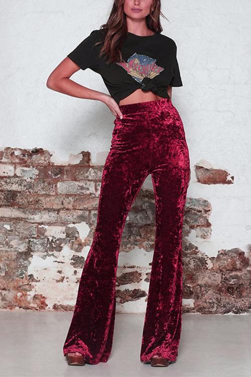 Kvinders Bell Bottoms i Fløjl 1