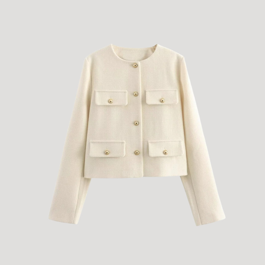 Kvinders Beskåret Cardigan med Knapper 4