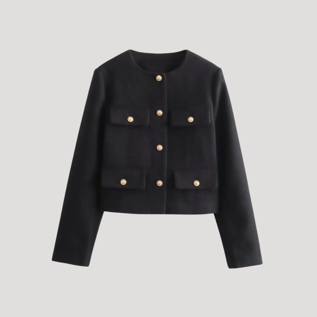 Kvinders Beskåret Cardigan med Knapper 7