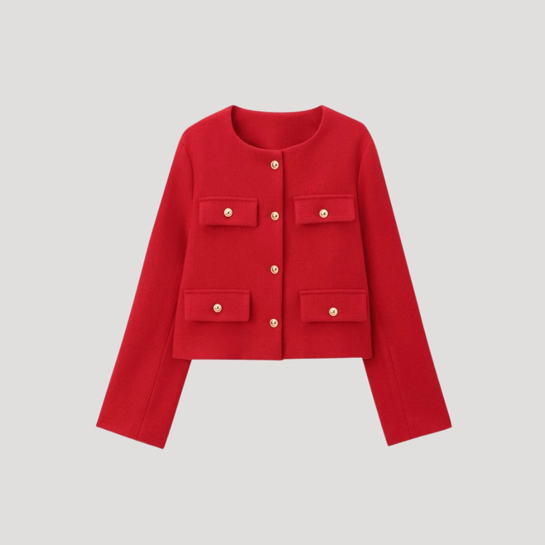 Kvinders Beskåret Cardigan med Knapper 8
