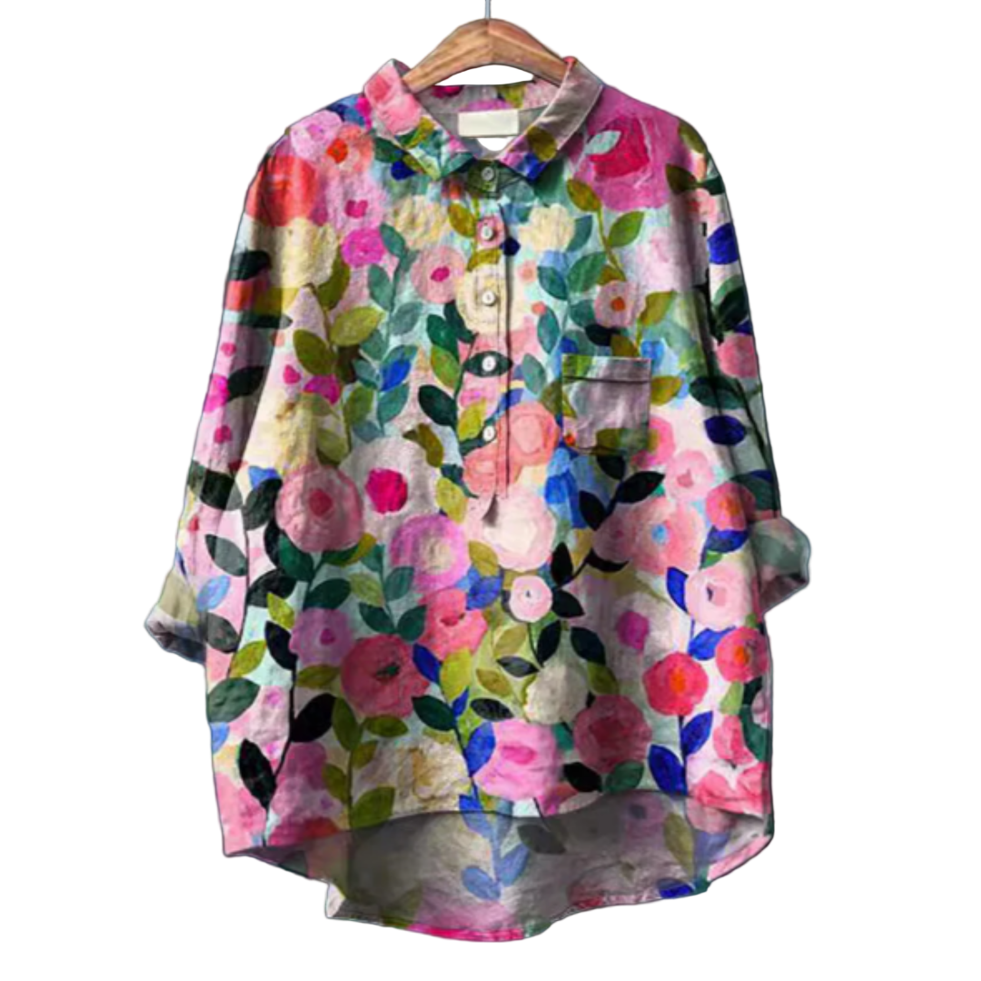Kvinders Bluse med Blomsterprint 0