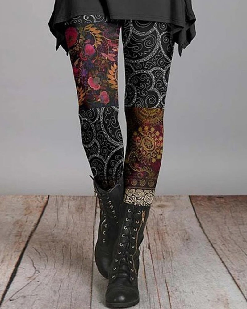 Kvinders Boho Leggings Trendy Mønster 2
