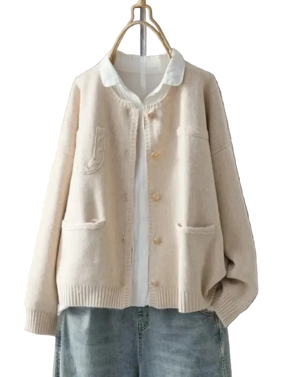 Kvinders Cardigan Løs Stil 0