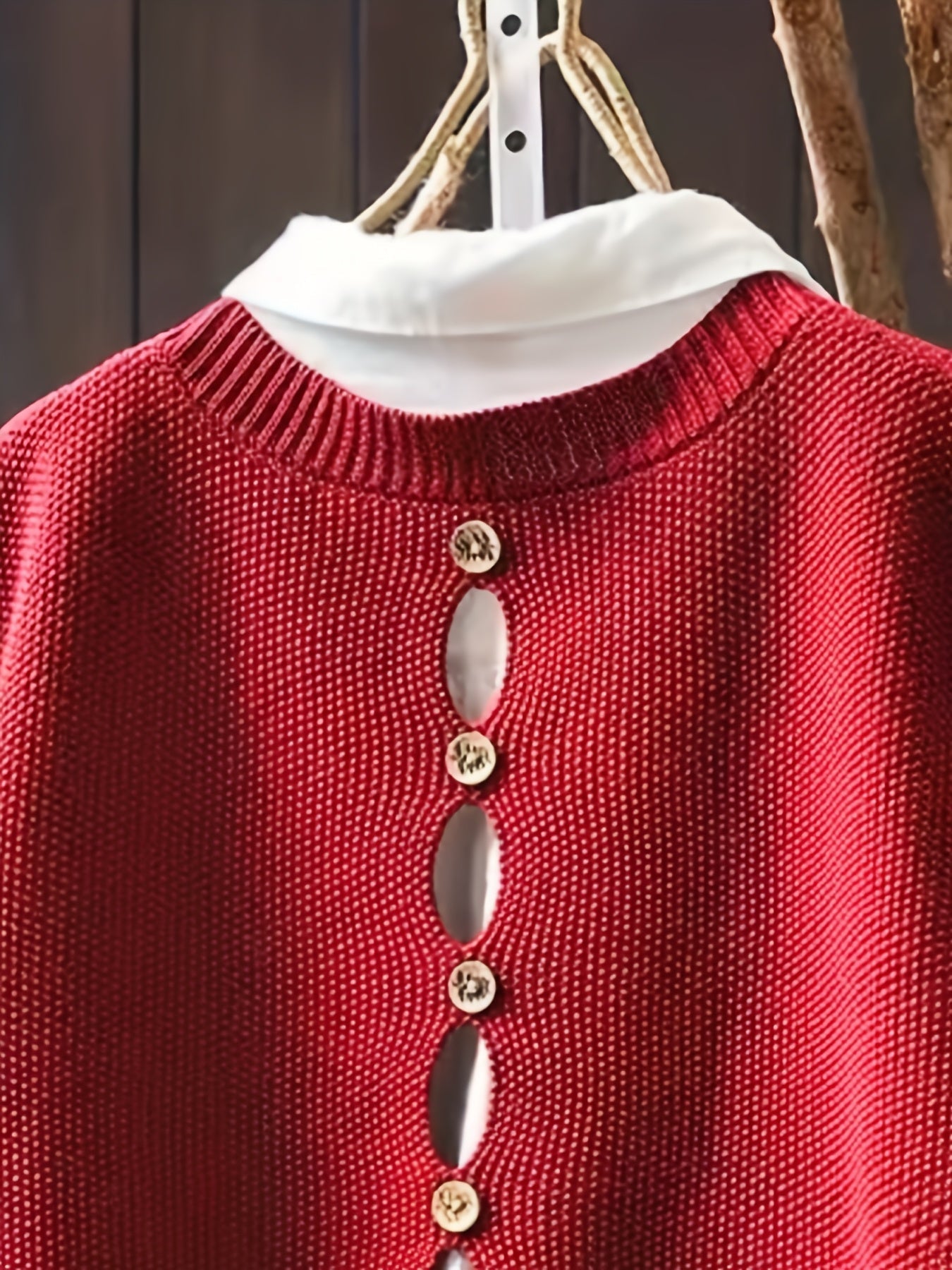 Kvinders Cardigan med Elegant Drapering 8