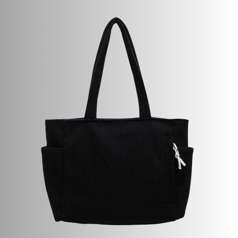 Kvinders Corduroy Tote Taske Praktisk Design 4
