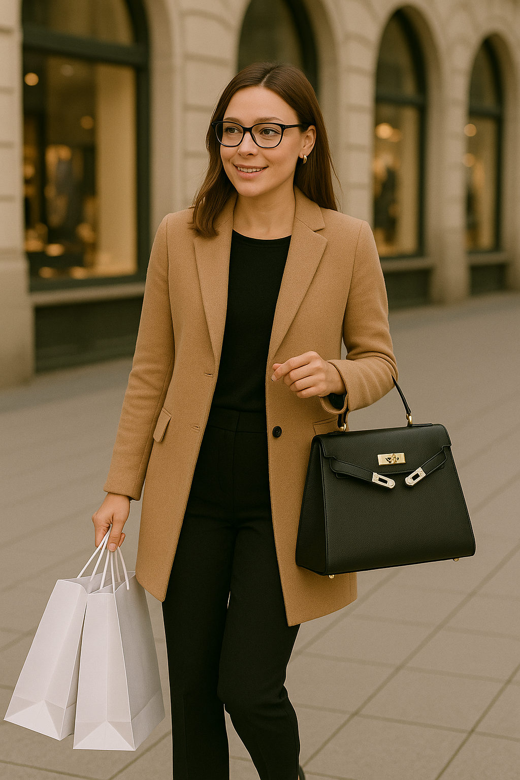 Kvinders Håndtaske Stram Geometrisk Med Metal Lukning 2