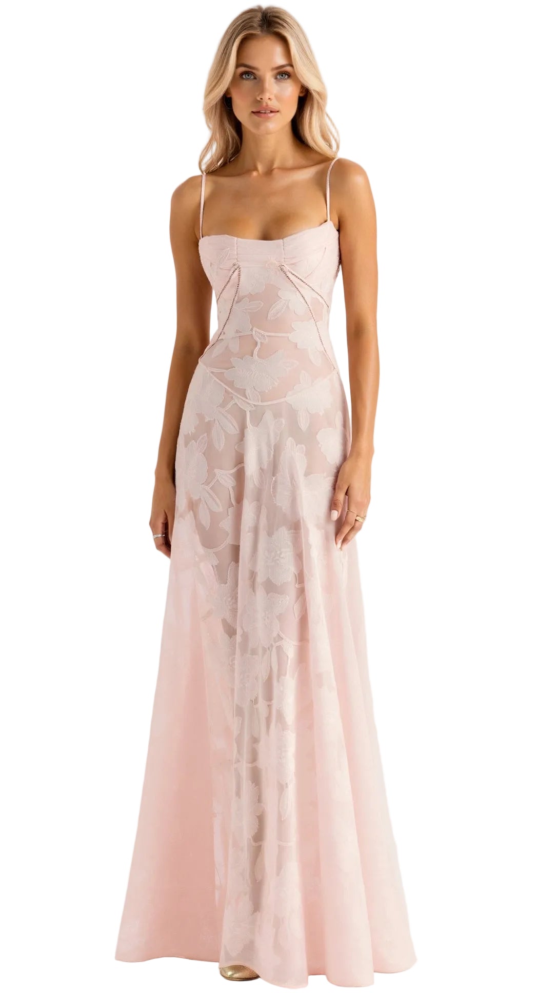 Kvinders Maxi Kjole Slip Silhuet Elegant 3