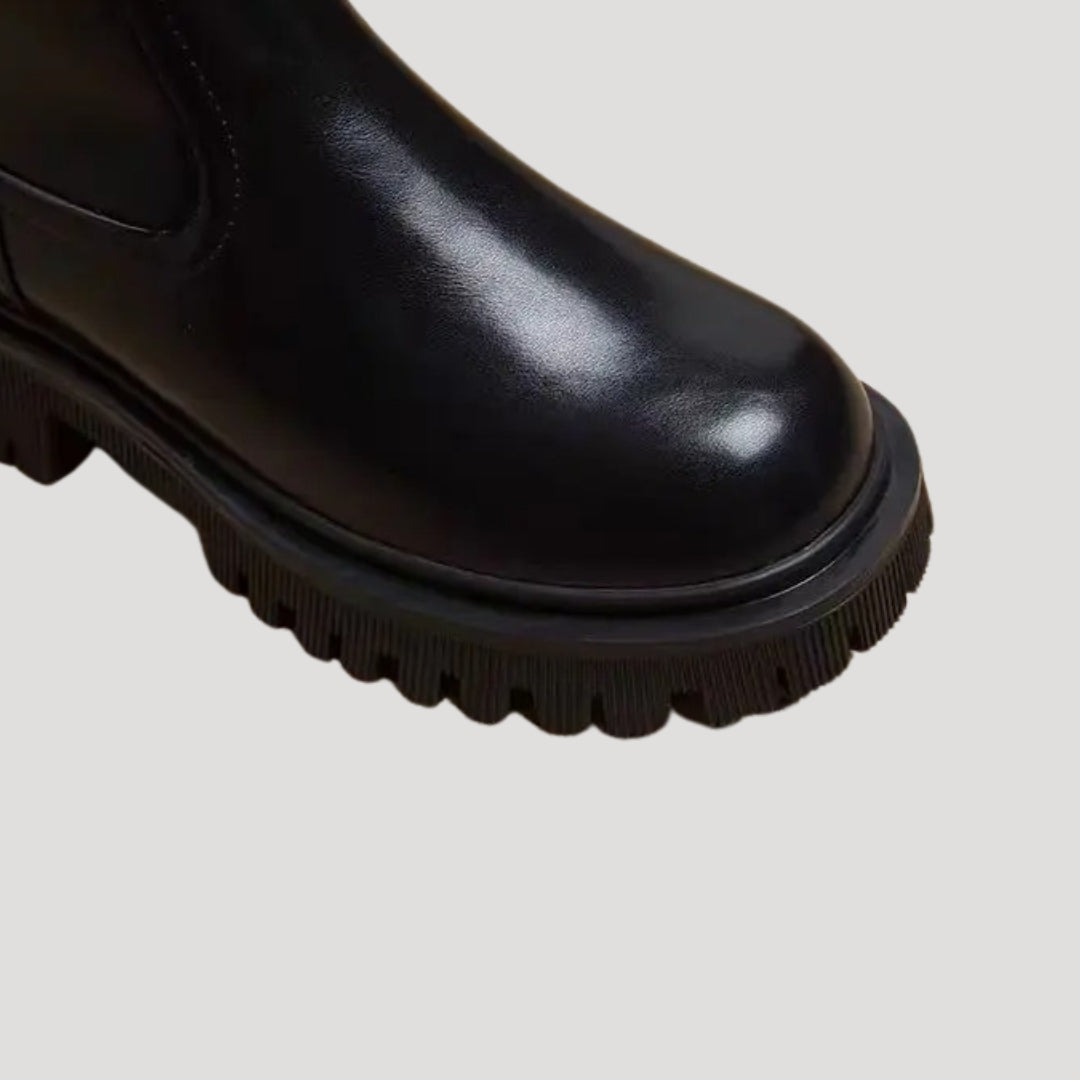 Kvinders Mellemlægsstøvler Chunky Stil 4