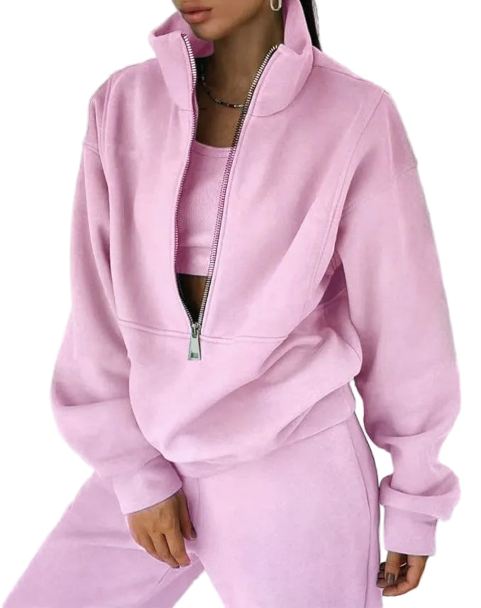 Kvinders Overdimensioneret To-delt Sæt Casual 0