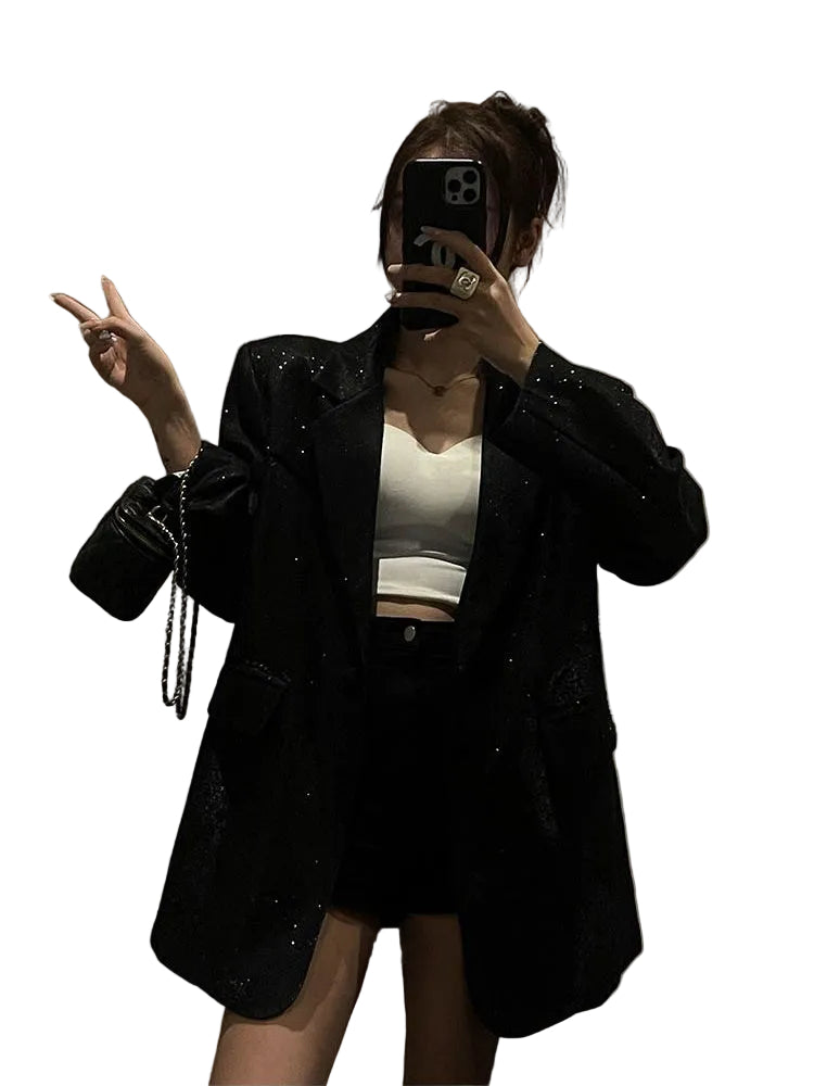 Kvinders Paillet Blazer Glamourøs 0