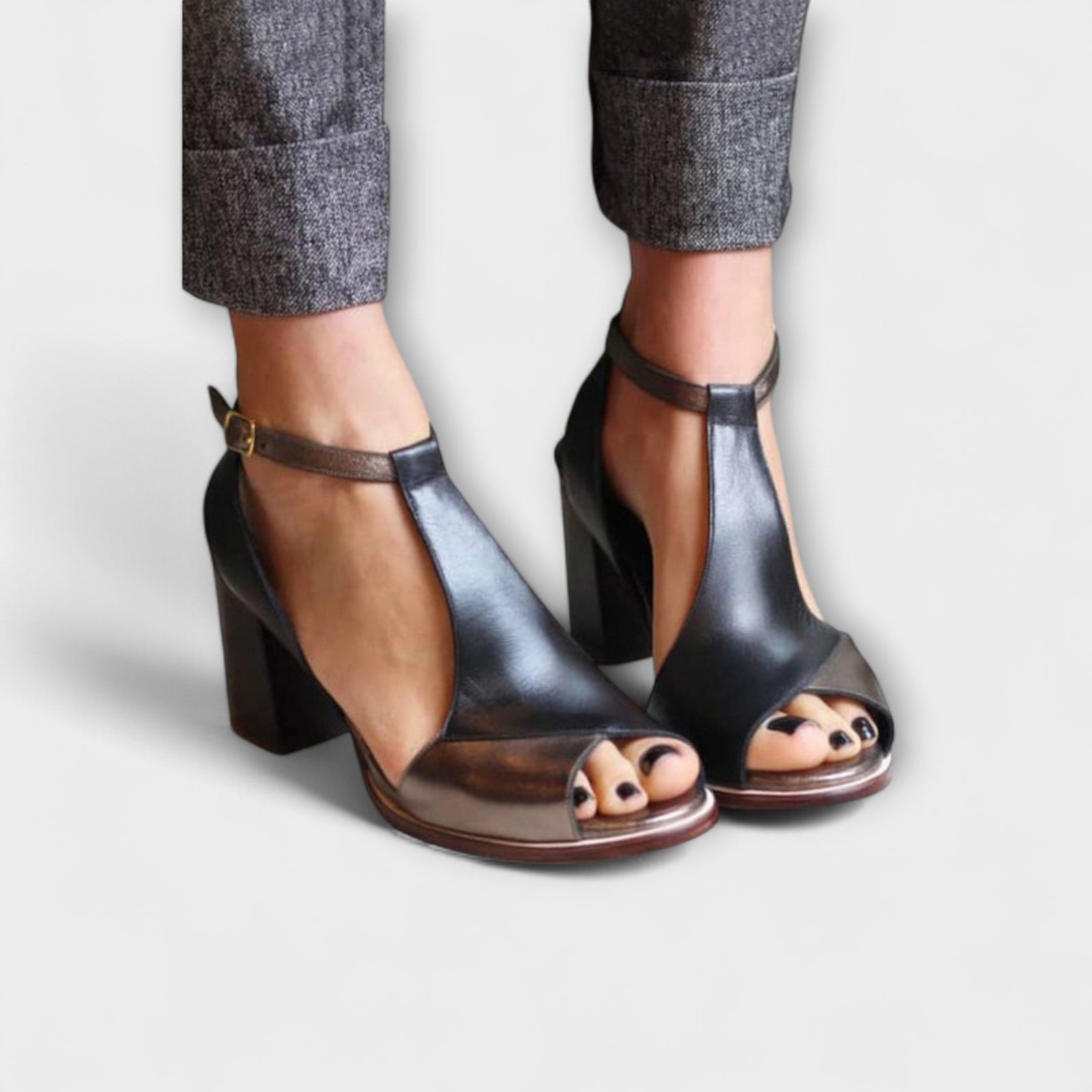 Kvinders T-strop Sandaler med Åben Tå 1