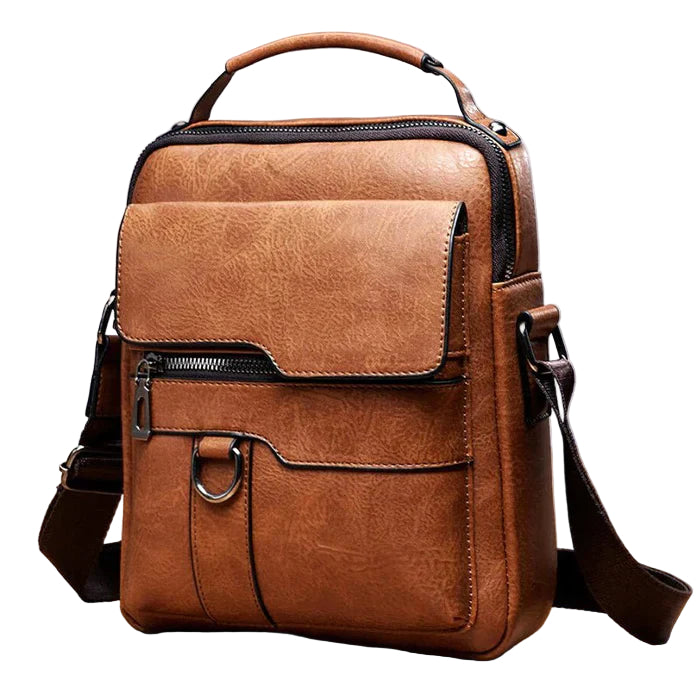 Læder Laptop Taske Multifunktionel Skuldertaske Rejsetaske 0
