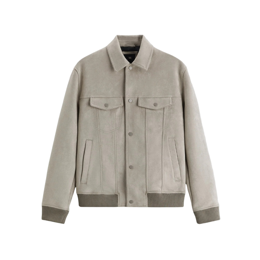 Mænds Bomberjakke med Stilfuldt Design 0