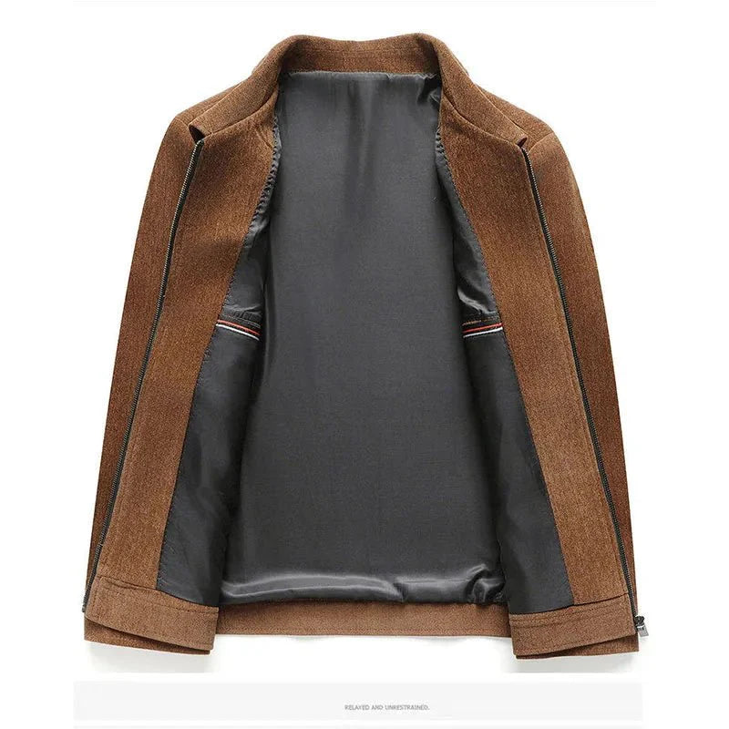 Mænds Jakke Middellængde Tidløs Stil 2